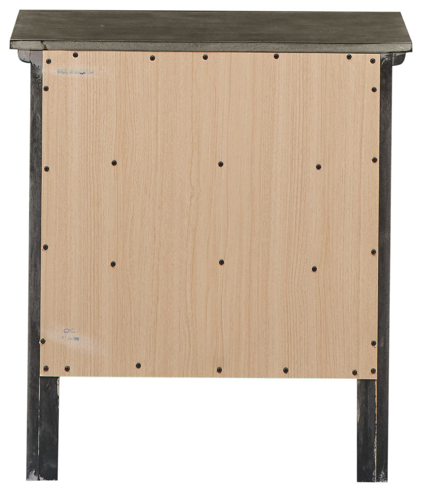 Hammond 3-Drawer Nightstand (26 in. H x 24 in. W x 18 in. D), Gray