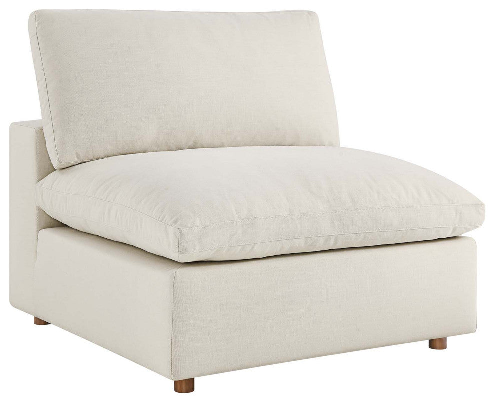 Commix Down Filled Overstuffed 4-Piece Sectional Sofa Set, Light Beige