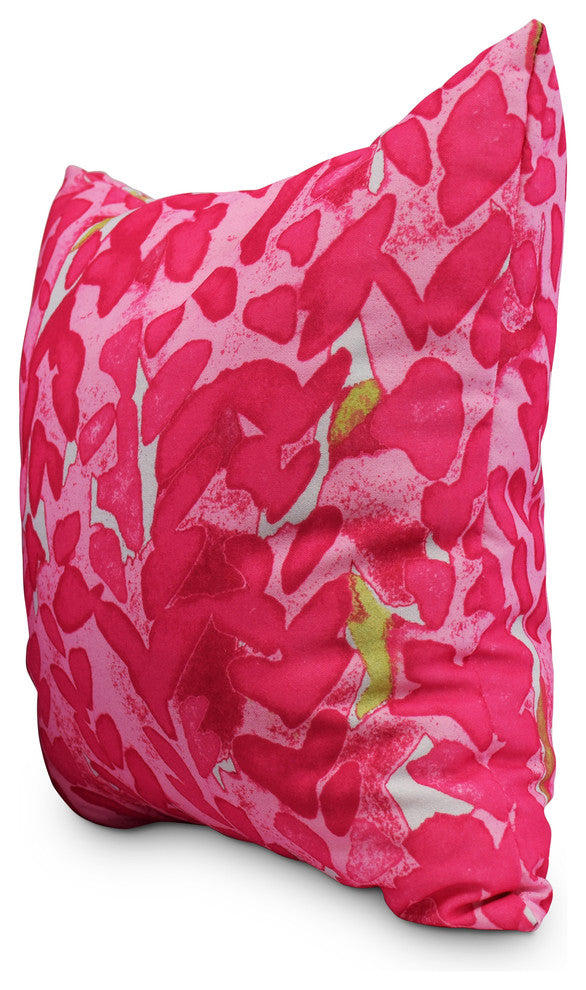 Flower Bell Decorative Floral Throw Pillow, Pink, 18"