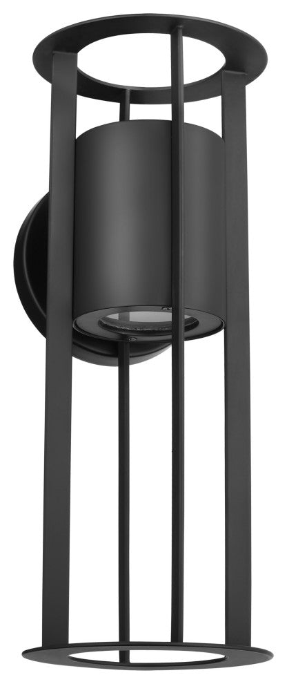 Continuum 10W LED Small Wall Lantern, Matte Black Finish