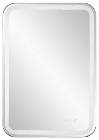 Uttermost Crofton Lighted Nickel Vanity Mirror