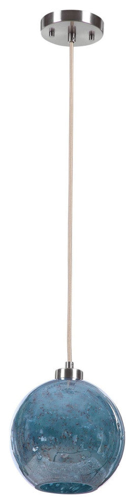 Uttermost 22198 Gemblue 9"W Coastal Contemporary Crackled Stone - Brushed