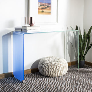 Safavieh Crysta Ombre Glass Console Table, Clear, Blue