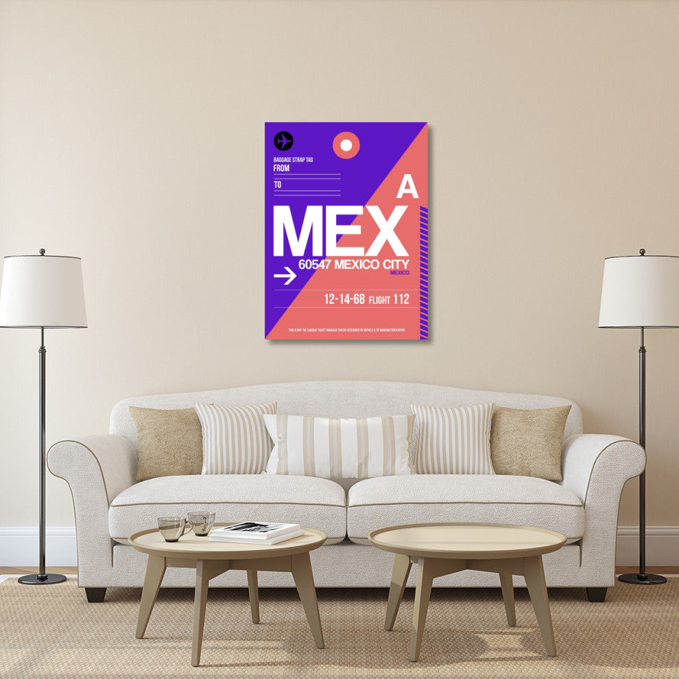 "MEX Mexico City Luggage Tag 1" Fine Art Print
