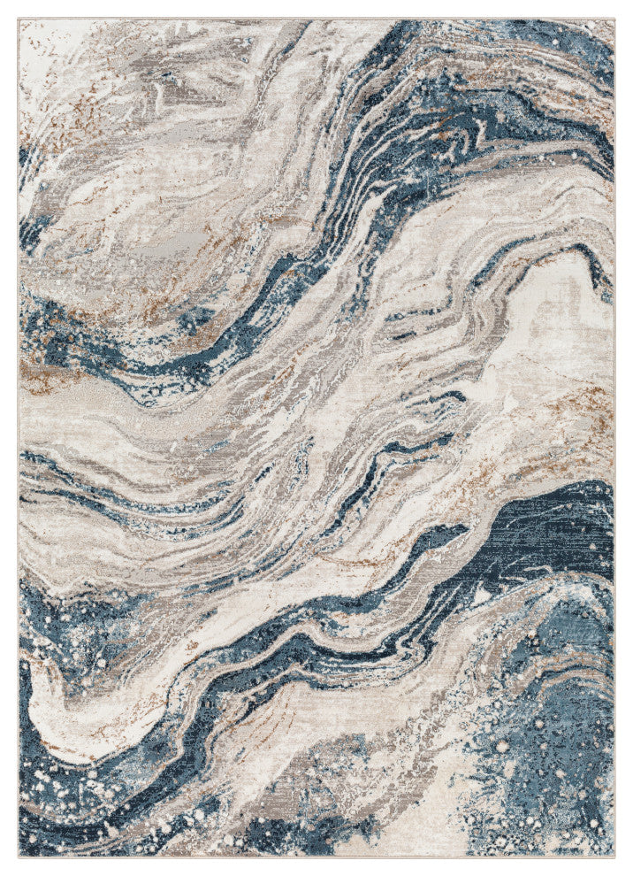 Allegro ALG-2334 Modern Dark Blue 7'10"x10' Area Rug