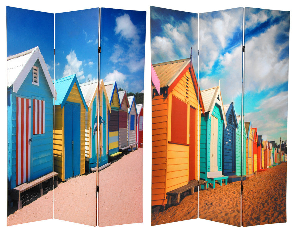 6'' Tall Double Sided Beach Cabana Room Divider