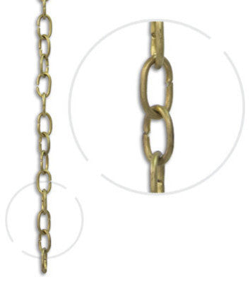 Chain #06, Light Oval Un-Welded Link Solid Brass Chain, Brass