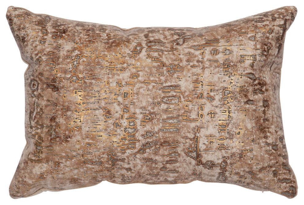 Allure Embossed Leather Pillow 12x18 Fabric Back
