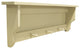 Pine Shelf With Pegs, Old Cream