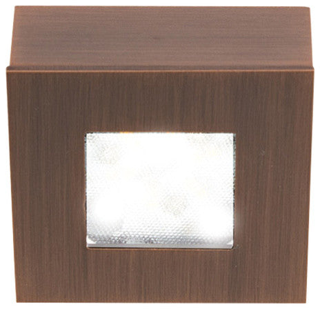 WAC Lighting LED Button Light, Copper Bronze, Square, 2700k Warm White