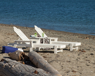 POLYWOOD Long Island Chaise 3-Piece Set, Teak