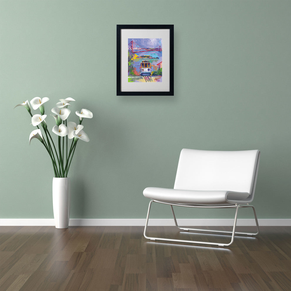'San Francisco 2' Matted Framed Canvas Art by Richard Wallich
