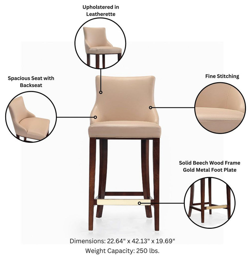 Manhattan Comfort Shubert Barstool, Set of 2
