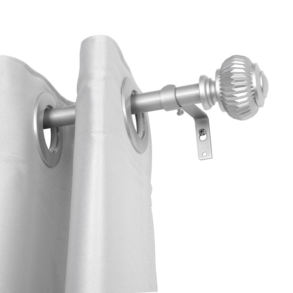 UTOPIA ALLEY 3/4" Curtain Rod, Adjustable Curtain rods for Windows, Nickel, 86"-120"