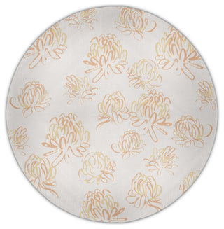 Tumbly Blossom Rug, Yellow, 5' Round
