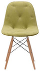 HomeRoots 18.7" X 21.7" X 31.9" Green Velour Polyblend Wood Dining Chair