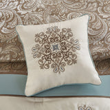 Madison Park Caroline Jacquard 7 Piece Comforter Set in Blue