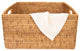 Artifacts Rattan™ Square Storage Basket with Rounded Corners, Honey Brown