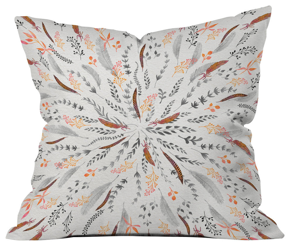 Iveta Abolina Feather Roll Throw Pillow, 18"x18"