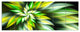 Exotic Green Fractal Spiral Flower, Abstract Canvas Art Print, 70"x28", 6 Panels
