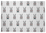 Bunny Fluffle Easter Chenille Rug, Ocean Abyss Green, 8'x10'