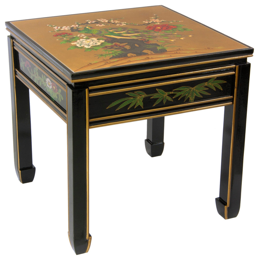 Gold Leaf Square Ming Table