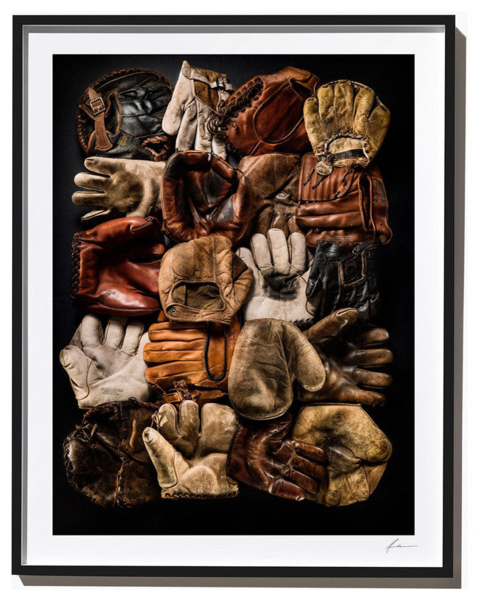 Vintage Glove Composition 1, Photograph, Black Frame, 14''x18''