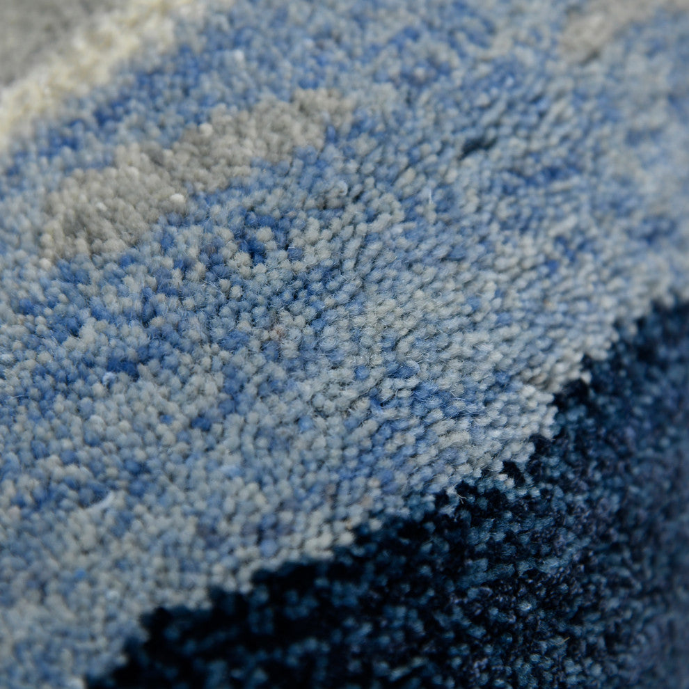 Abstract Gunter Area Rug, Navy, 5' x 8', Abstract