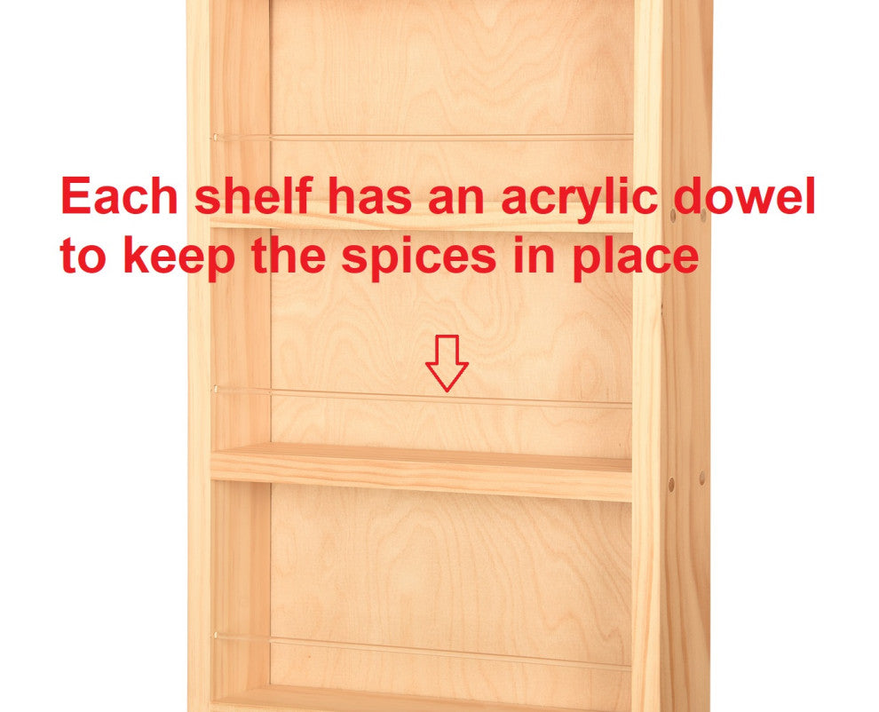Citrus Primed Gray On the Wall Spice Rack 35"h x 14"w x 2.5"d