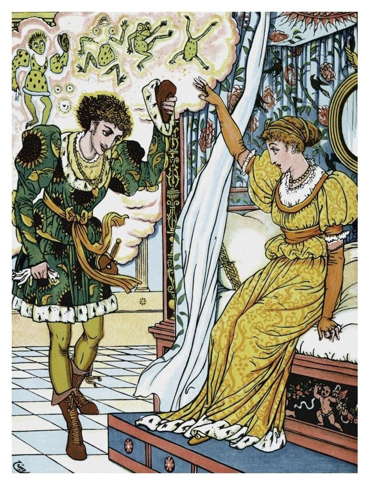 "Frog Prince - The Transformation" Digital Paper Print by Walter Crane, 14"x18"