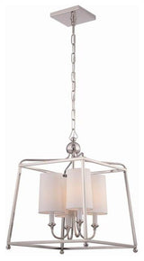 Sylvan 4-Light Chandelier, Polished Nickel Finish