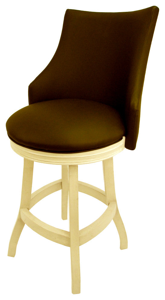 Swivel Wood Counter Bar Stool 26", Bellissima, Brown - Beige