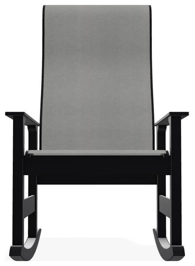 Leeward Sling Outdoor Supreme Rocker, Alloy/Black