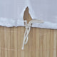 vidaXL Collapsible Laundry Basket Dirty Clothes Hamper Natural Round Bamboo
