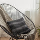 Plutus Black Graphite Furever Faux Fur Throw Pillow, 22" x 22"