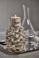 Neve Silver Pine Cone Pillar Candle Holder
