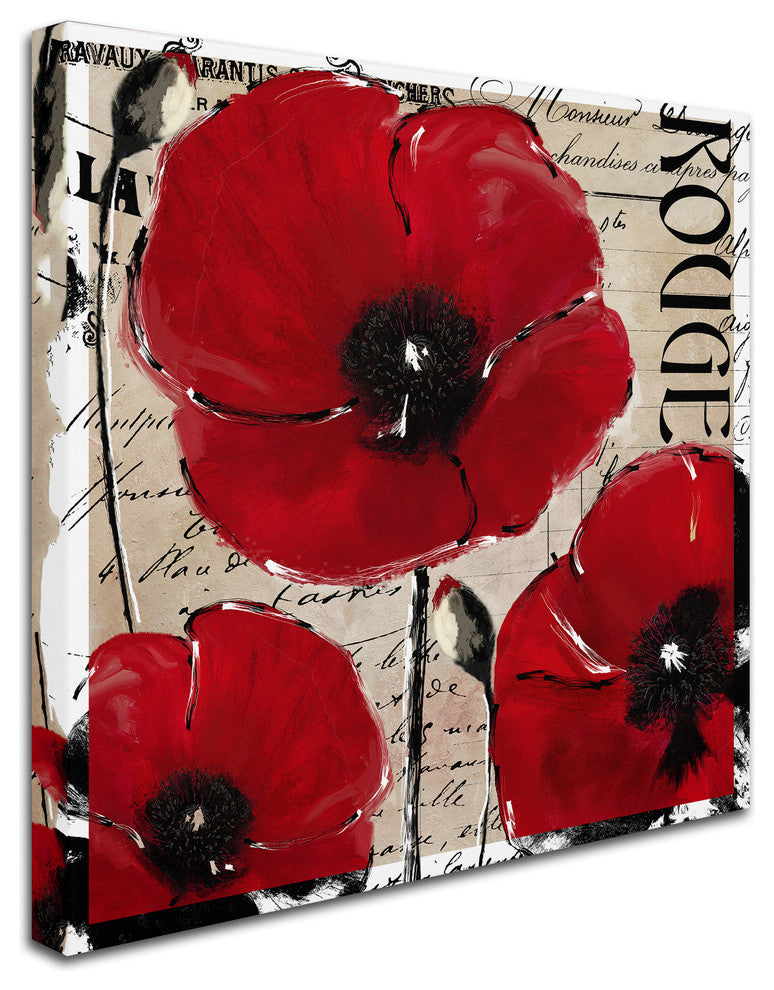 Color Bakery 'Rouge Two' Canvas Art, 24"x24"