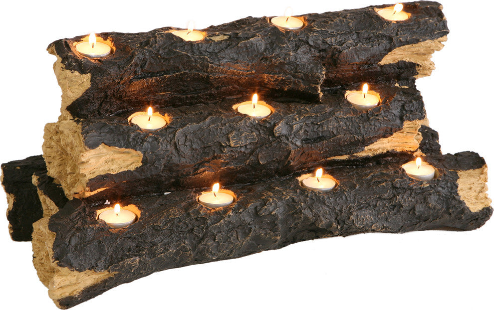 Southern Enterprises GA0005 SEI Resin Tealight Fireplace Log
