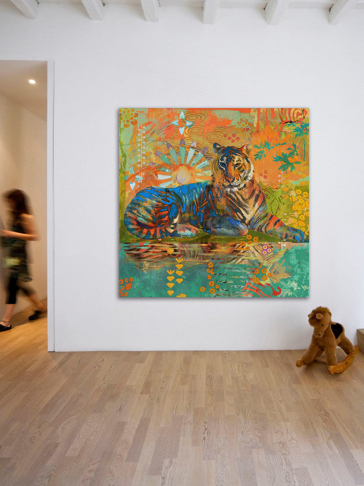 "South China Tiger" Painting Print on Canvas by Evelia