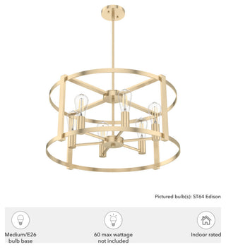 Astwood Alturas Gold 6 Light Chandelier Ceiling Light Fixture