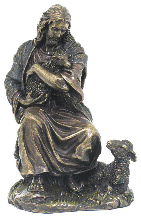 Jesus Holding A Lamb, Religious Statue