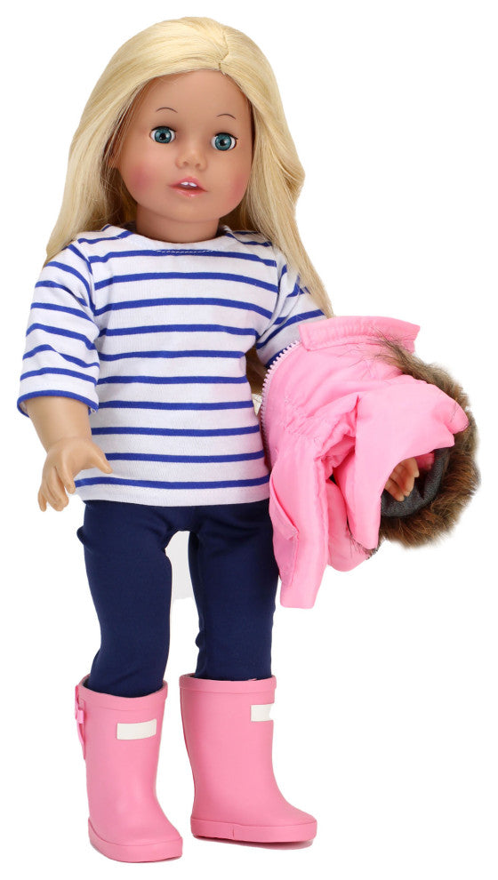 Jacket Legging T-Shirt Rain Boot for 18" Doll