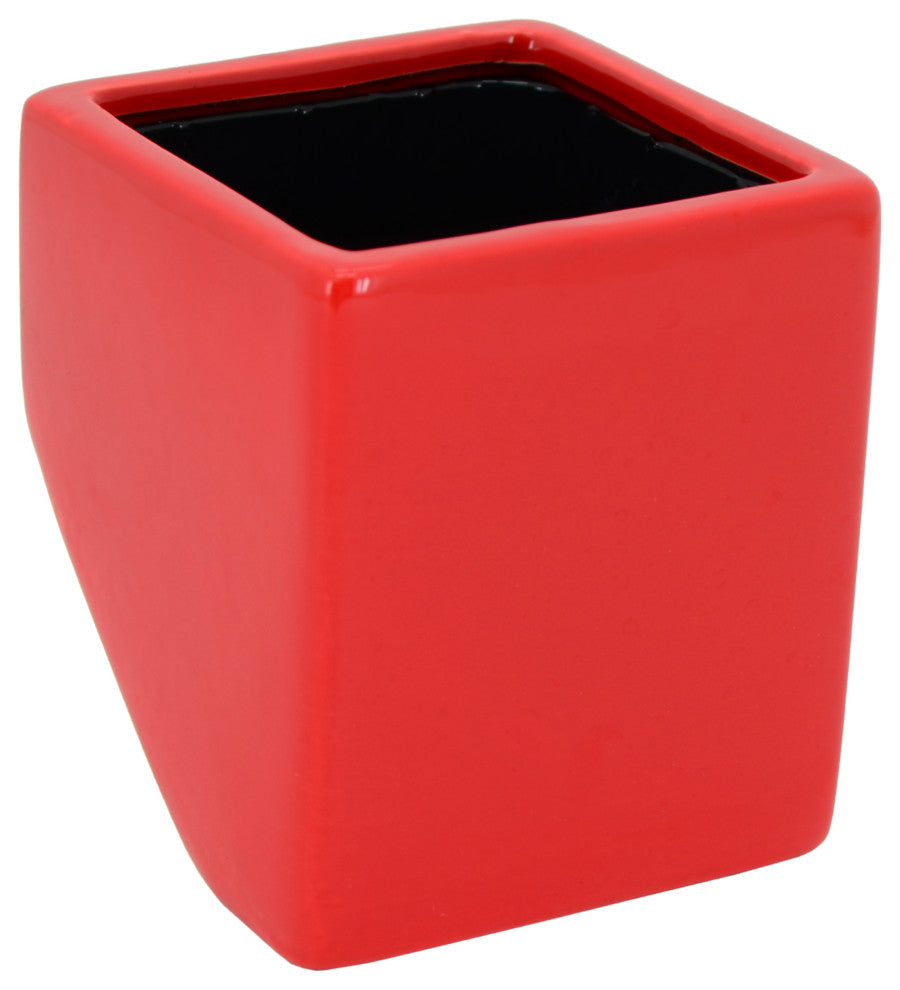 Large Cube Wall Planter, Red