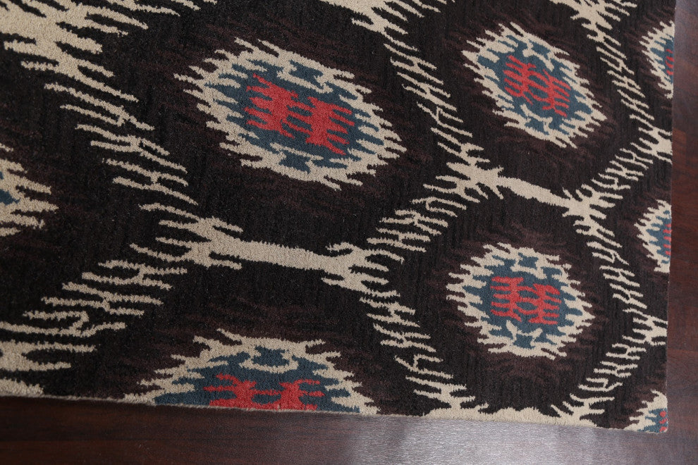 Abstract Contemporary Oriental Area Rug Hand-tufted Wool Carpet 5x8