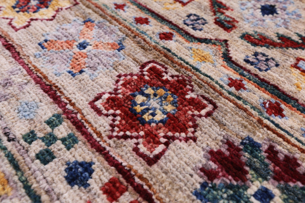 Persian Gabbeh Tribal Hand Knotted Wool Rug 5' 0" X 6' 8" Q10092