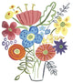 "Floral Medley I" Digital Paper Print by Farida Zaman, 42"x42"