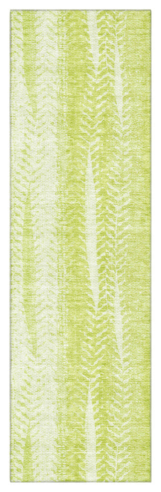 Premium Machine Washable Mayfield AMF694 Aloe 2'3" x 7'6" Runner Rug