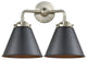 Nouveau Appalachian 2 Light Bathroom Vanity Light, Brushed Satin Nickel, Matte