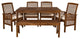 6-Piece Modern Patio Dining Set - Dark Brown