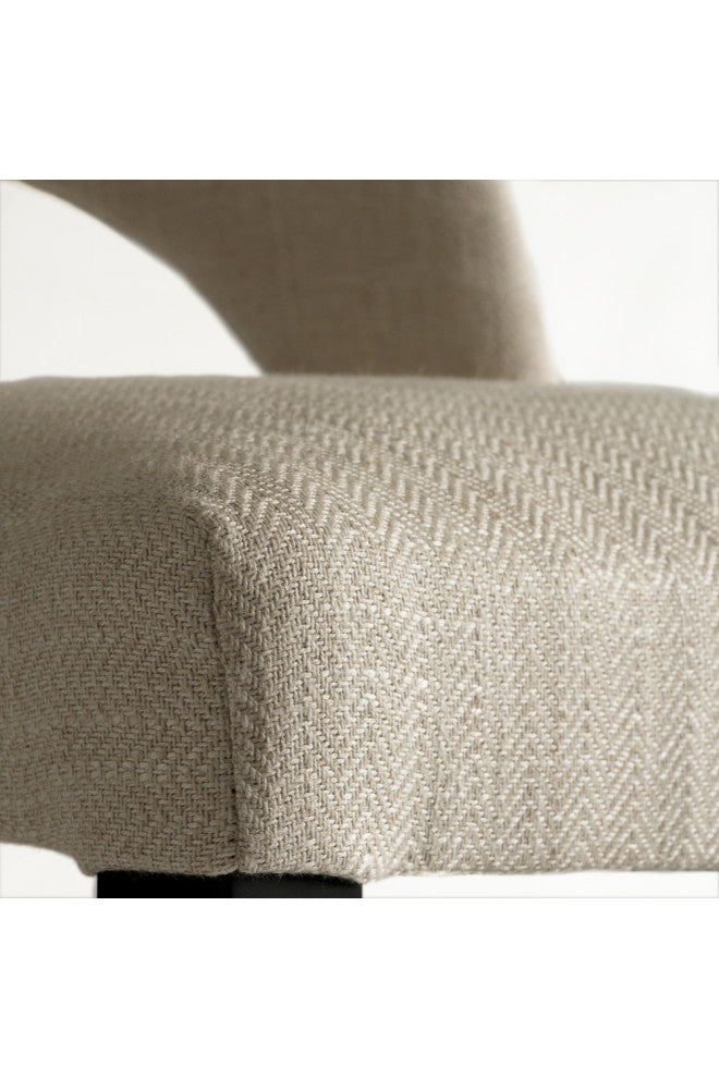 Cut-Out Back Modern Bar Stool | Andrew Martin Dune, White
